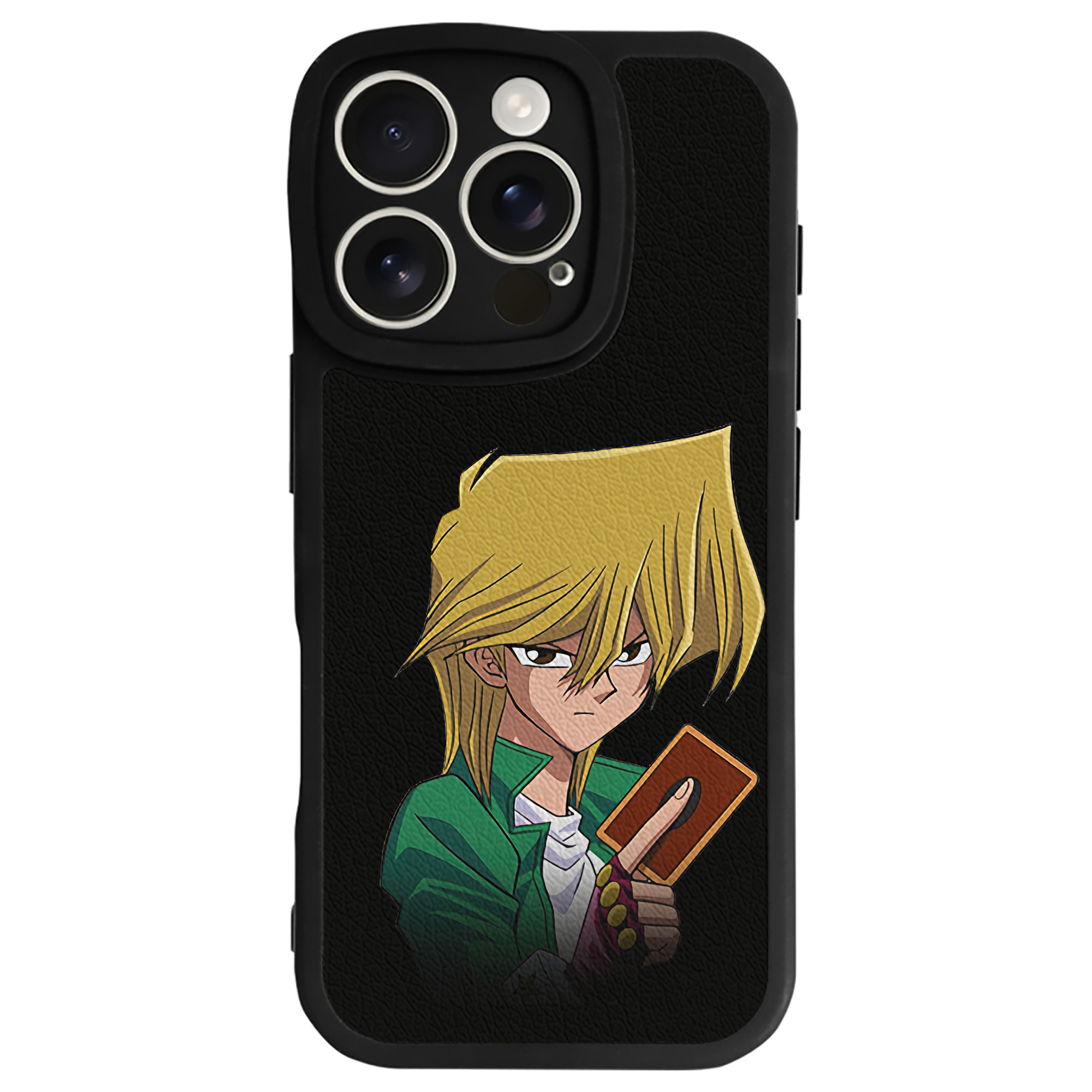 （画像用） 遊☆戯☆王 Yu-Gi-Oh! 【iPhone 16シリーズ対応】シリコンスマホケース（レザー調） 材質：シリコン